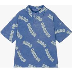 S Polotrøjer Bobo Choses All Over Vaflet Poloshirt - Blue