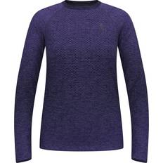 Women's T-Shirt Crew Neck L/S Essential Seamless Funktionsshirt - Blå