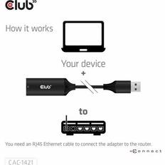 Club 3D USB 5Gbps Type-A to RJ45 Ethernet M/F Adapter
