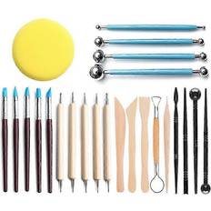 Blue Modelling Tools Hiigyl Pottery Clay Sculpting Tools Kit 24 Pcs