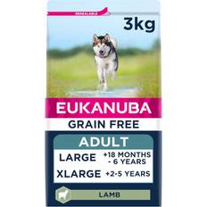 Pets Eukanuba Grain Free Adult Large Dry Dog Food Lamb 3kg