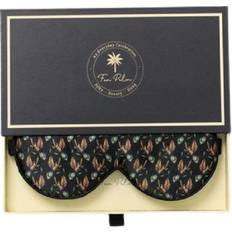 Fan Palm Sleeping Mask 100% Mulberry Silk Black Hummingbird