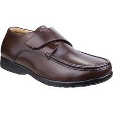 Fleet & Foster Mens Fred Dual Fit Leather Moccasin 6 Brown