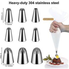 HKHBJS Piping Nozzle Set 22 Piece Piping Bag And Piping Nozzle Set Profession Icing Bag & Nozzle