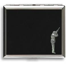 Smoking Accessories Knight Hunting Black Leather Covered Cigarette Case