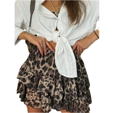 Shein Womens Casual Leopard Print Skirt