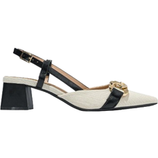 Shein Women's Chain Decor Chunky Heel Pumps - Solid Color