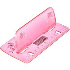 Pink Hole Punchers Wedo Double Pocket Hole Punch Plastic for Filing 8 cm Perforation with 12 Âcm Scale Pink