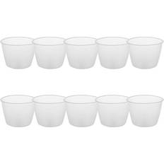 Tlily Plastic 120 Ml Electric Cooker Rice 10 Pcs Clear White Measuring Cup