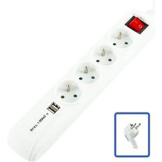 Logon 4-Way+2 USB Power Strip