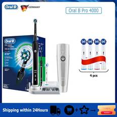 Electric Toothbrushes & Irrigators Maxpower Oral B Electric Toothbrush Pro 4000 3D Action Daily Clean Teeth Visible Pressure Sensor
