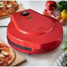 Red Pizza Makers MisterChef Pizza Maker 1450W Ceramic Plates 12 Inch 30cm 2.3 Red