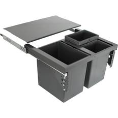 Wesco 17L 2 x 8L Pullboy Soft Comfort 1 Built In Trash Bins 60 cm Grey 33 l