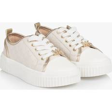 Michael Kors Kids Girls Embossed Logo Trainers - Ivory