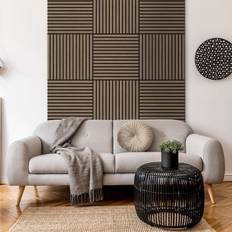 Acoustic Panels Liberty Light Walnut Elevation Acoustic Wall Panelling 600x600mm