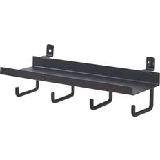 Millex Hylla Med 4 Krokar 20Cm Mattsvart