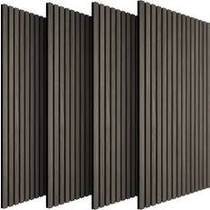 tectake Paneles Acústicos Sonic Wall Efecto Madera Roble Gris Juego de 4