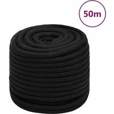vidaXL Rep Svart 18 mm 50 m Polyester