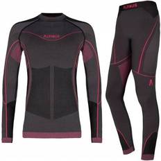 Women Base Layer Sets Alpinus Mora Damen Thermo-Set - Graphite/Pink