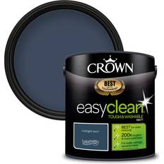 Navy blue paint Crown Silk Emulsion 2.5L Midnight Navy Wall Paint Blue
