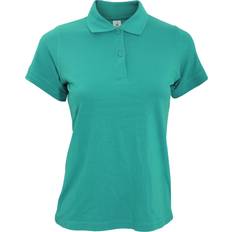 Turquoise - Women Polo Shirts B&C Collection Safran Pure Ladies Short Sleeve Polo Shirt - Turquoise