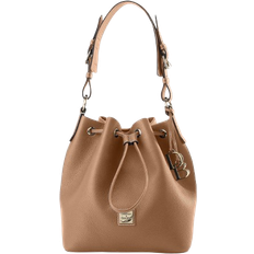 Bucket Bags Dooney & Bourke Sorrento Drawstring Leather Shoulder Bag Taupe