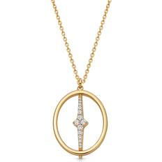 Gold Luna Light Spinning Orb Necklace