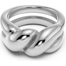 Edblad Ringar Edblad Twist Ring Steel Smycken & Klockor Dam - Grå