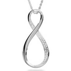 Swarovski Charms & Pendants Swarovski Exist Rhodium Plated White Crystal Infinity Pendant - Silver