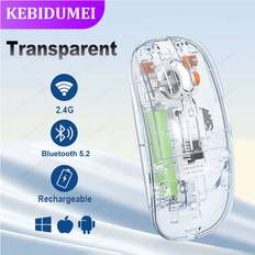 Maxpower White Wireless Bluetooth 5.2 Rechargeable Mouse 1600DPI