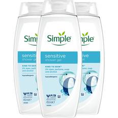Kind to Skin Sensitive Shower Gel Body Wash 450ml 3pk