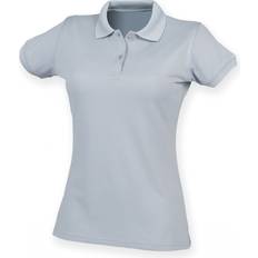 Silver - Women Polo Shirts Henbury Women's Coolplus Polo Shirt - Silver/Grey
