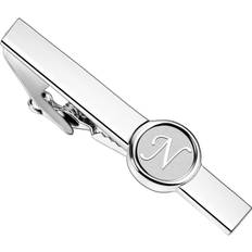 Amigo Mens Classic Cufflinks Tie Clip Set - Silver