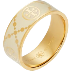 Tory Burch T Monogram Enamel Ring Gold/New Ivory
