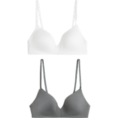 H&M Ladies Green 2-pack padded non-wired cotton bras