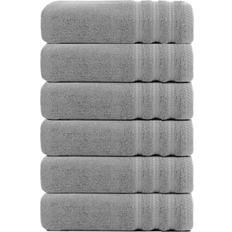 MSQ Jumbo Towels 6 Pack 75x150 cm Silver Bath Towel