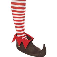 Schuhe Smiffys Mens Elf Costume Shoes One Size rot/braun