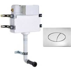 Toilets Roper Rhodes In Wall Concealed Dual Flush WC Toilet Cistern Side +Ellipse Chrome