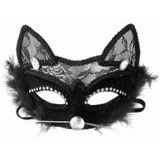 Hiigyl Halloween Mask Cat Style Mask Glitter