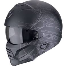 Scorpion Casque Jet Exo-Combat II Spiderweb - Mat Noir/Argent Adulte