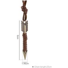 Leather Necklaces Maxpower Vintage Punk Jewelry Men Arrow Pendant Choker Necklace Leather Chain