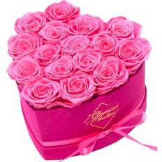 Roses Flowers Glamour Boutique 16 Piece Forever Flowers Heart Shape Box