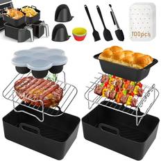 Heißluftfritteuse Zubehör Set mit 12 für Ninja Foodi Max Dual Zone AF300EU AF400EU T17088 7.6L 9.5L