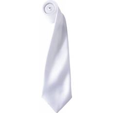 White Ties Premier Satin Tie Colours - Blanc