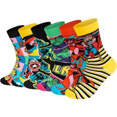 Herr - Lila Underkläder Happy Socks Avengers 6-Pack Gift Set - Black