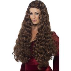 Wigs Smiffys Medieval Princess Wig One Size Brown
