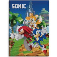 Sonic the Hedgehog Fleece Throw Blanket 100 x 140 cm Blankets Blue