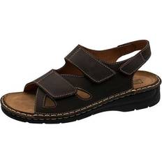 Fischer Herresandal I Læder Med Velcro - Mocca