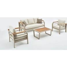Loungeset Utemöbler på rea Lassento Soffgrupp Utomhus 5-sits Beige Loungeset