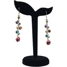 Black Jewellery Stands Tlily Velvet Earring Display Stand Props Stud Earrings Holder Rack Storage - Black